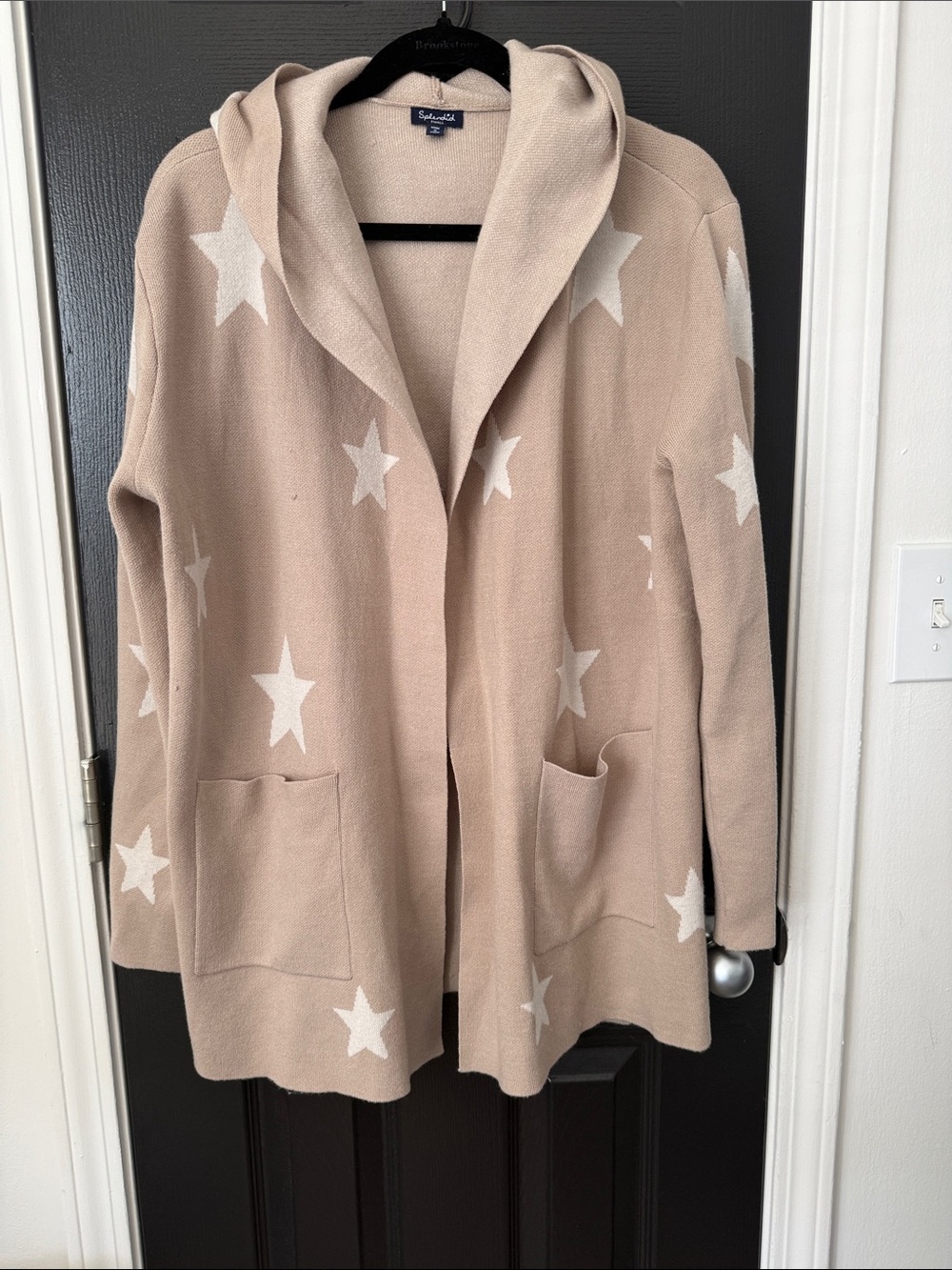 Splendid Beige Hooded Star Cardigan